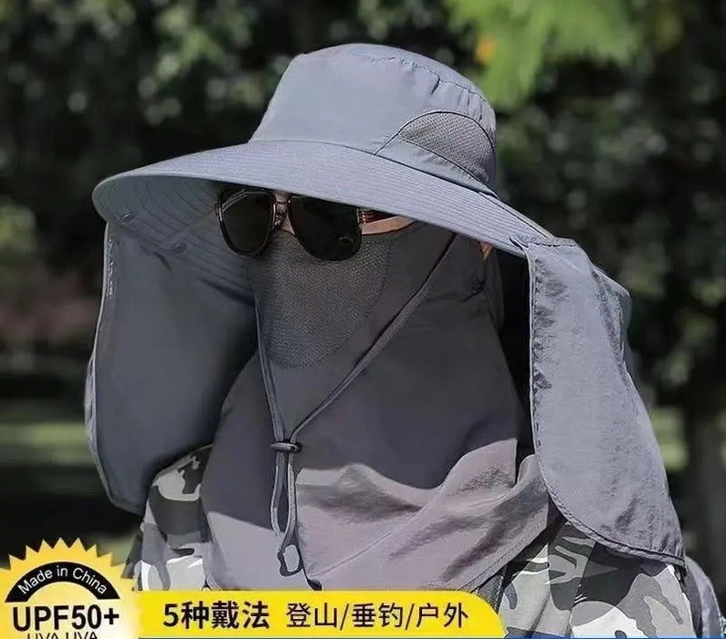 Wholesale Sun Protection Mask Summer Fishing Hat, Face Covering Outdoor Versatile Sun Hat