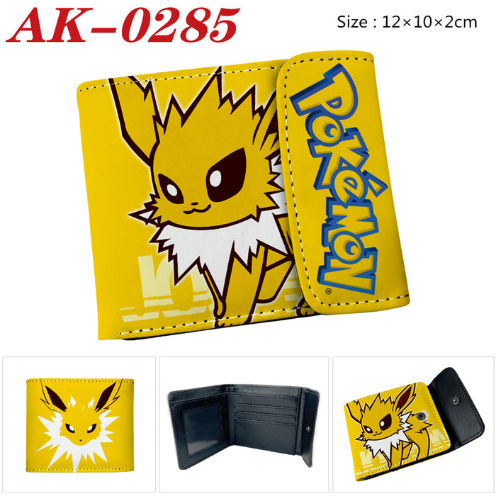 Wholesale Anime Snap Button PU Leather Short Wallet Unisex Card Coin Purse Trendy Boutique Gift