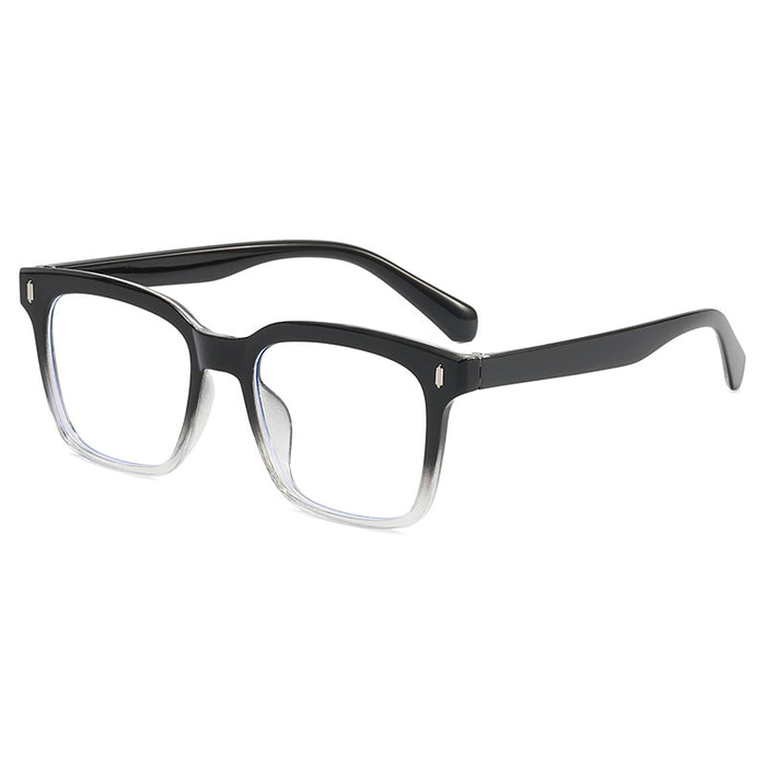 Wholesale Retro large frame flat light anti blue light eyeglass frame progressive color myopia frame