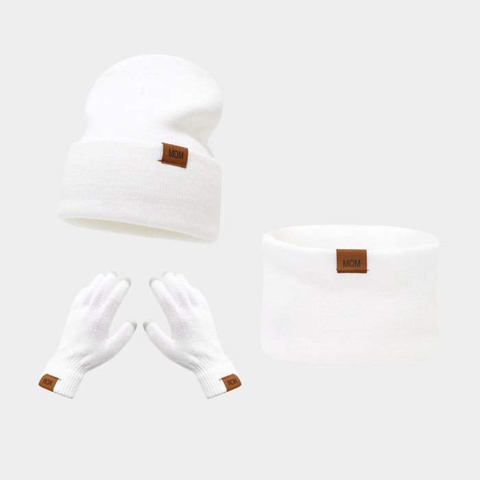 Wholesale Letter Mark Winter Warm Hat Set