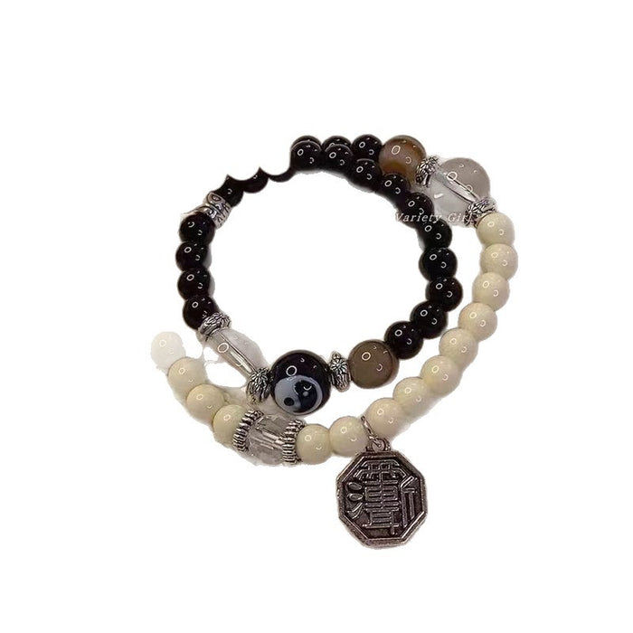 Wholesale Flower Beaded Double-layer Bracelet Women's New Style Bracelet