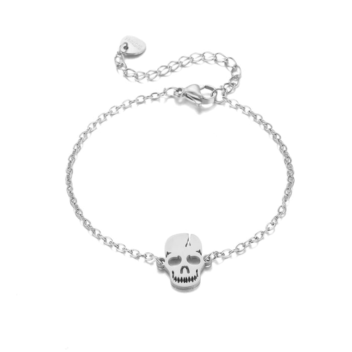 Wholesale Skull Design Stainless Steel Pendant Bracelet  Hip Hop Unisex Jewelry Gift