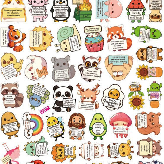 Wholesale 515pcs Fun and Cute Cartoon Animal Children' s Stickers Notebook Stationery Luggage Notes Waterproof Painting