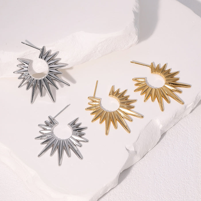 Wholesale Stainless Steel Earrings, Personalized 18K Gold-Plated Niche Titanium Steel Earrings