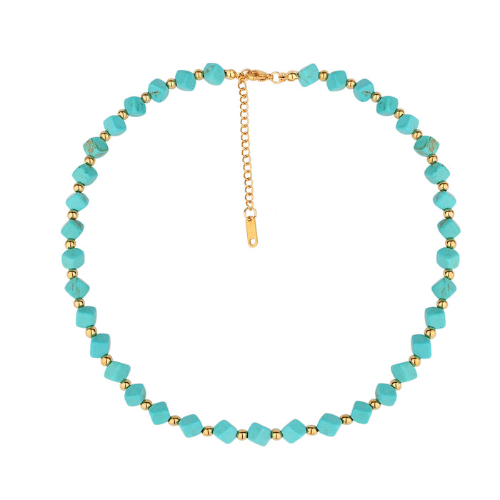 Wholesale 2pcs Luxury Beaded Jewelry Turquoise Necklace