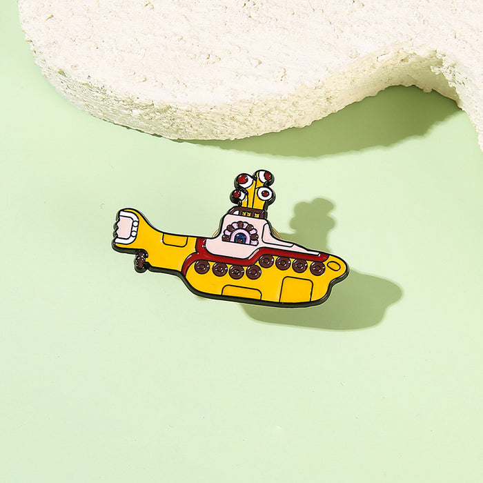 Wholesale Beatles Yellow Submarine Enamel Pin Brooch Metal Music Band Badge For et Backpack Decorative Accent