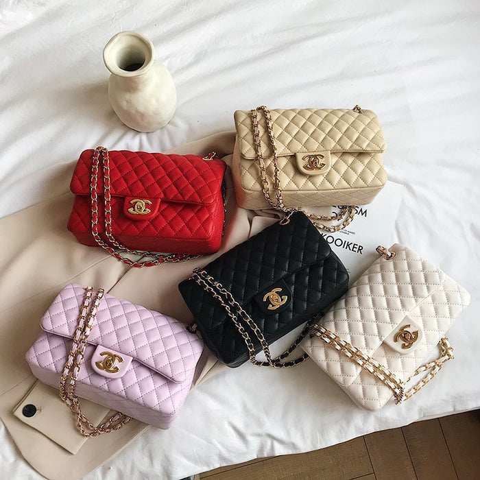 Wholesale Trendy Women' s PU Chain Crossbody Bag White Quilted ing Medium for Boutique