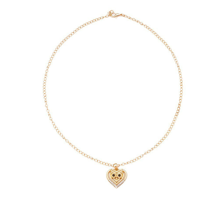 Wholesale Lucky necklace alloy micro inlaid with real gold electroplating exquisite collarbone chain neck chain personality