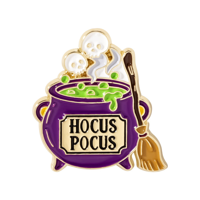 Wholesale Ghost Skeleton Pumpkin Brooch Enamel Alloy Badge Pin Fashion Accessory