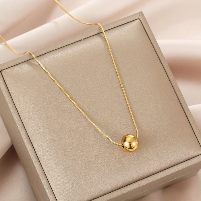 Wholesale  Golden Bead Necklace Women's  Niche Collarbone Necklace All-match Elegant