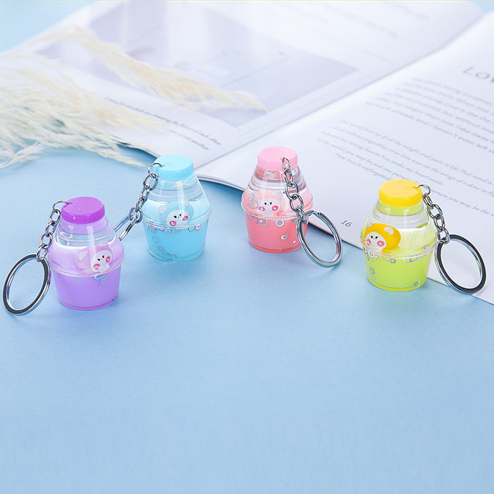 Wholesale Rabbit Rainbow Oiled Acrylic Keychain JDC-KC-BSD001