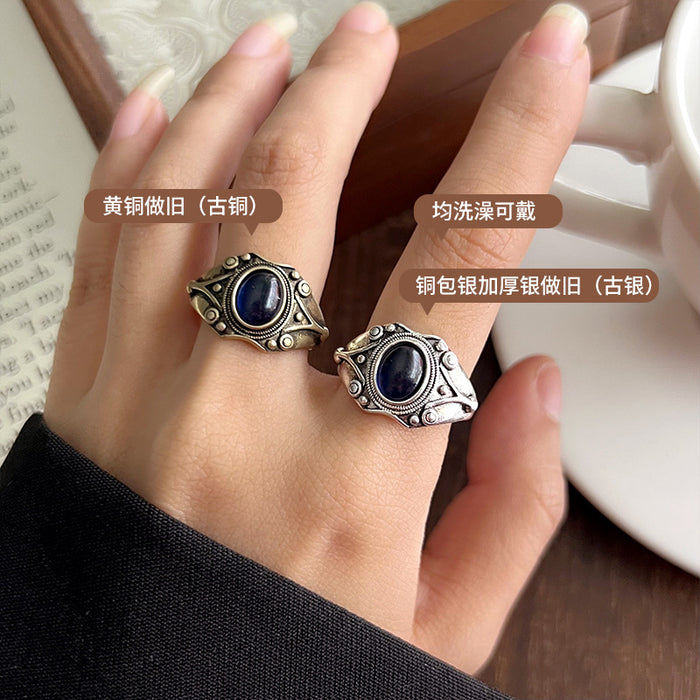 Wholesale Antique jewelry with personalized opening, pure silver ring, antique bronze