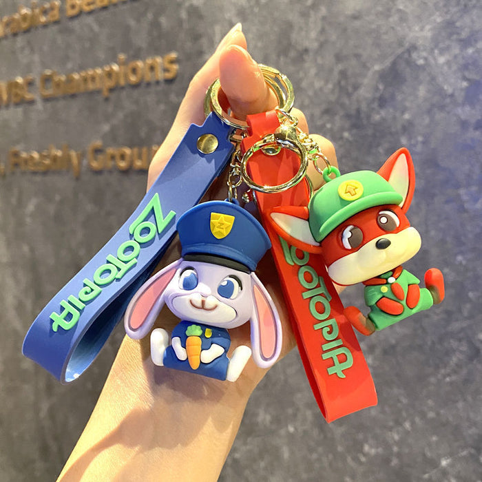 Wholesale PVC Cartoon Animal Keychain Pendant Fashion Car Key Accessory