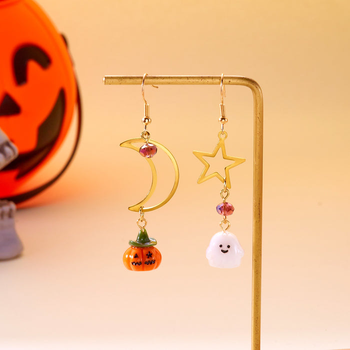 Wholesale  earrings funny pumpkin moon star pendant ear hook ear jewelry accessories