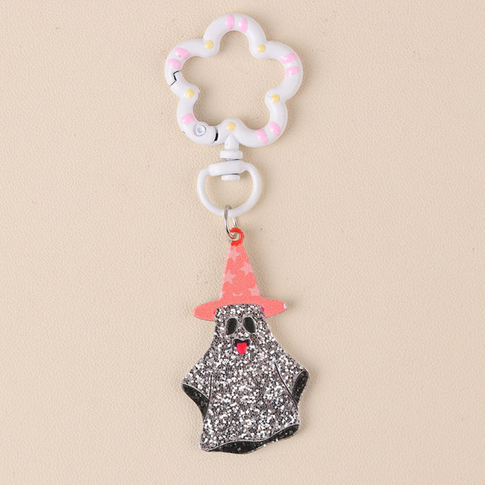 Wholesale Acrylic Fun Keychain  Series Cartoon Funny Pumpkin Ghost European and American Hanging Ornaments