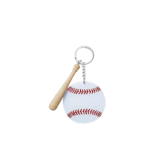 Wholesale Baseball Keychain Blank DIY Kit Wooden Stick Keychain Pendant Accessories