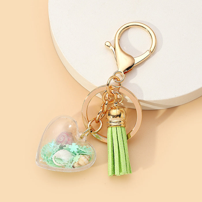 Wholesale Acrylic Rainbow Pearl Keychain JDC-KC-HuiWen003