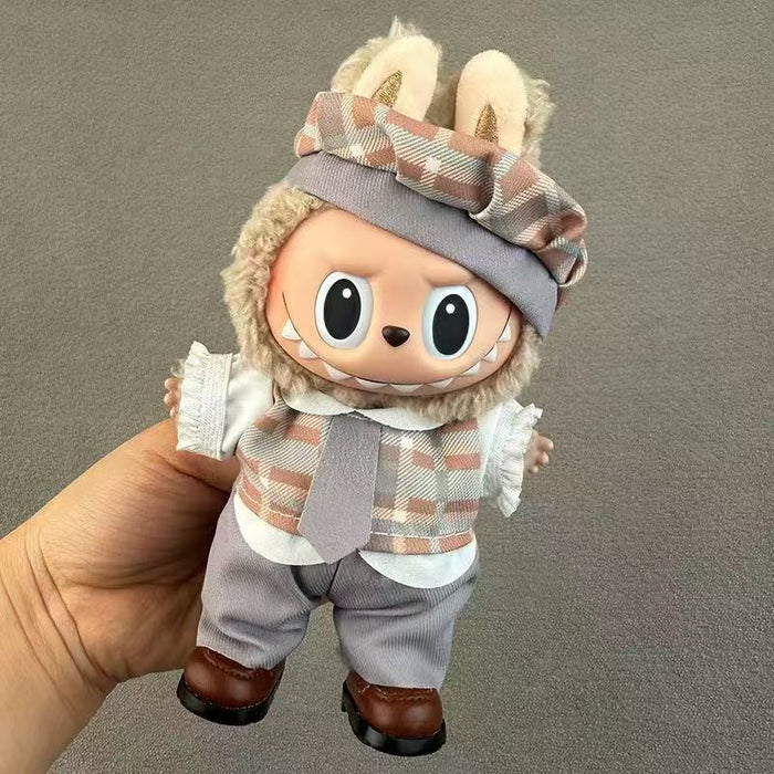 Wholesale Wearable Baby Clothes 17cm Doll Cute  Suit Skirt Plush Clothes