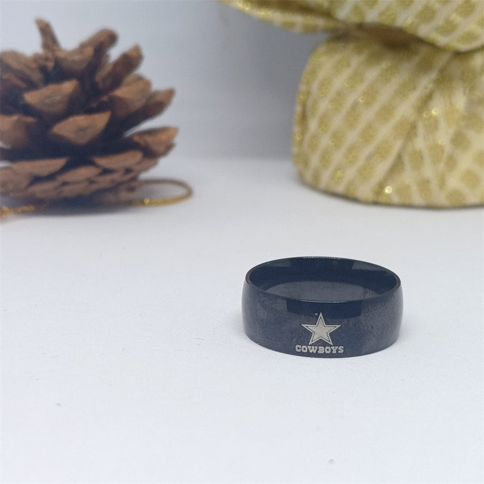 Wholesale American Super Rugby Team Stainless Steel Arc Ring T