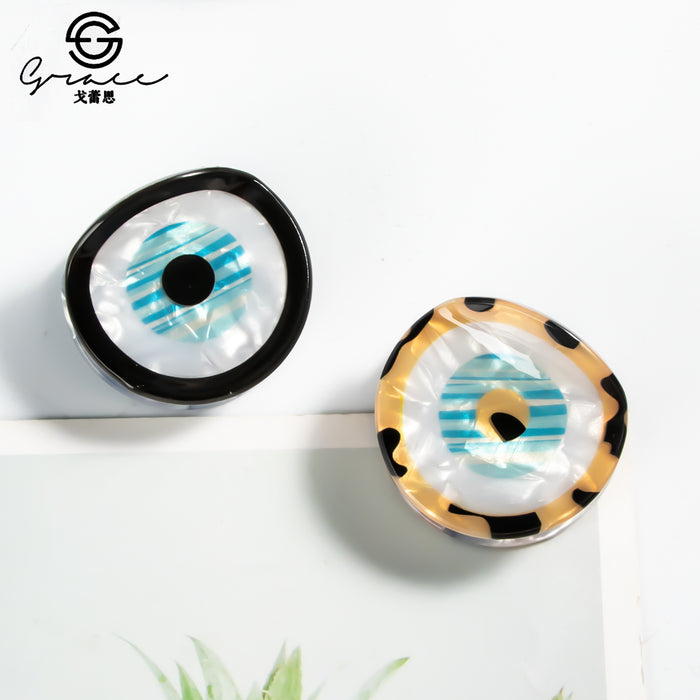 Wholesale Printed Imitation Acetic Acid Devil' s Eye Grabber Headband Hairpin Blue Eyes