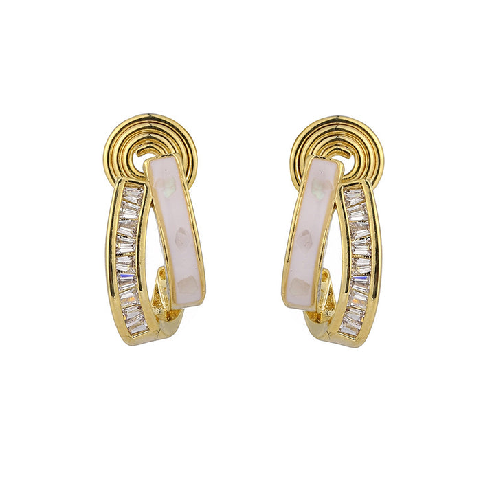 Wholesale Ear Clip No Ear Holes French Mother of Babel Ear Stud Earrings for Women