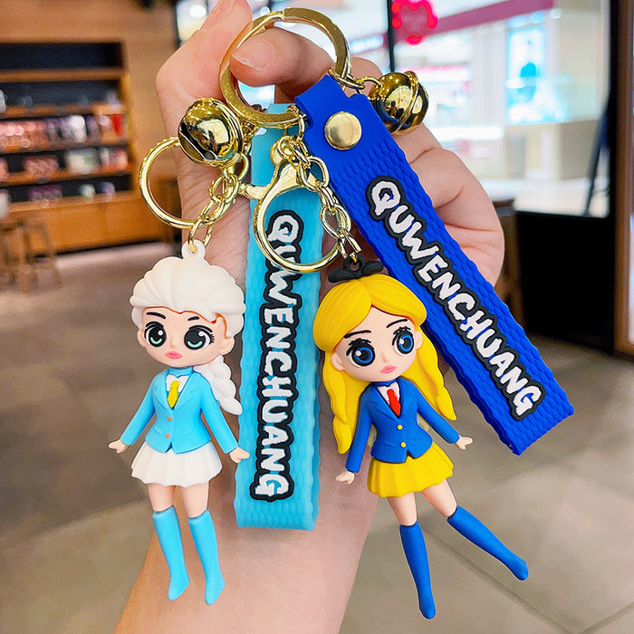 Wholesale Cartoon Cute Student Outfit Princess Keychain JDC-KC-LeZi011