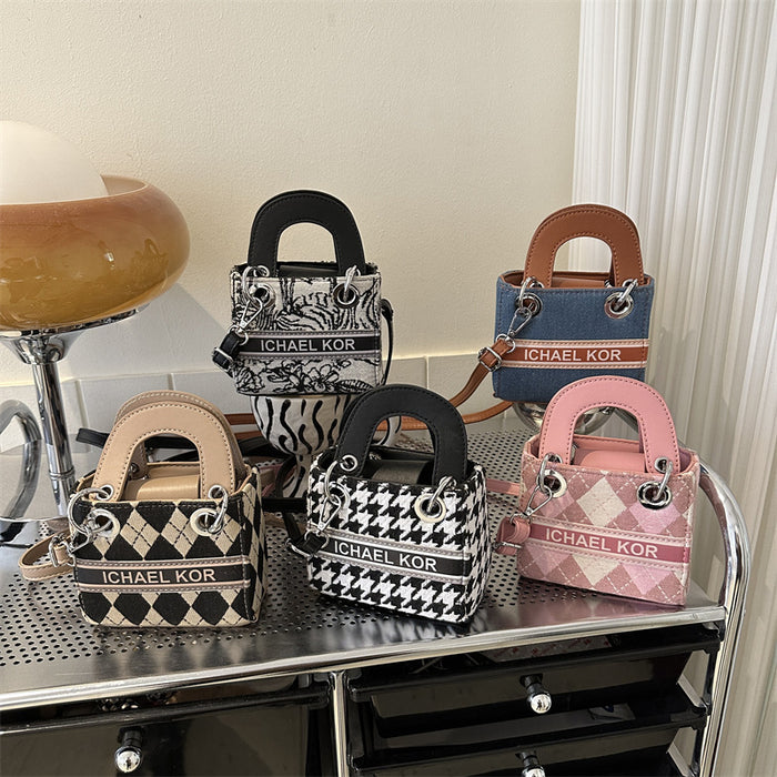 Wholesale Children's bag, fashionable and cute mini versatile diamond grid small bag