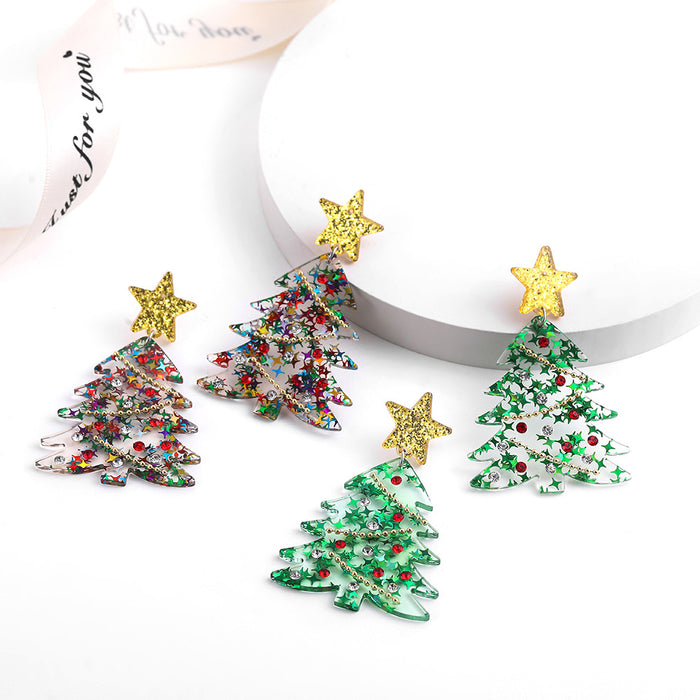 Wholesale Christmas  tree earrings