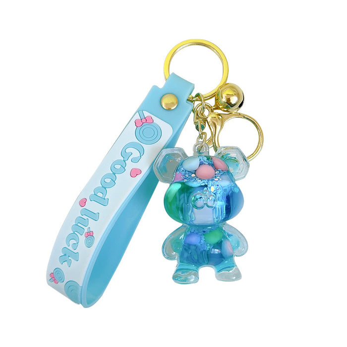 Wholesale Oiled Acrylic Bear Keychains JDC-KC-GSWA003