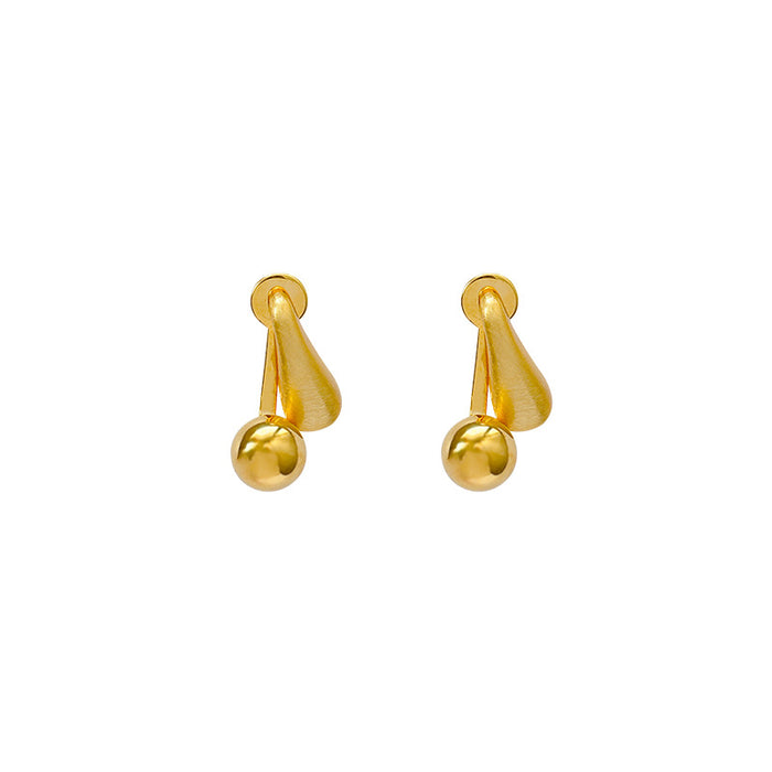 Wholesale Silver Needle Retro Brushed Water Drop Earrings, Light Luxury, High Grade, Elegant and Elegant, Earrings and Accessories