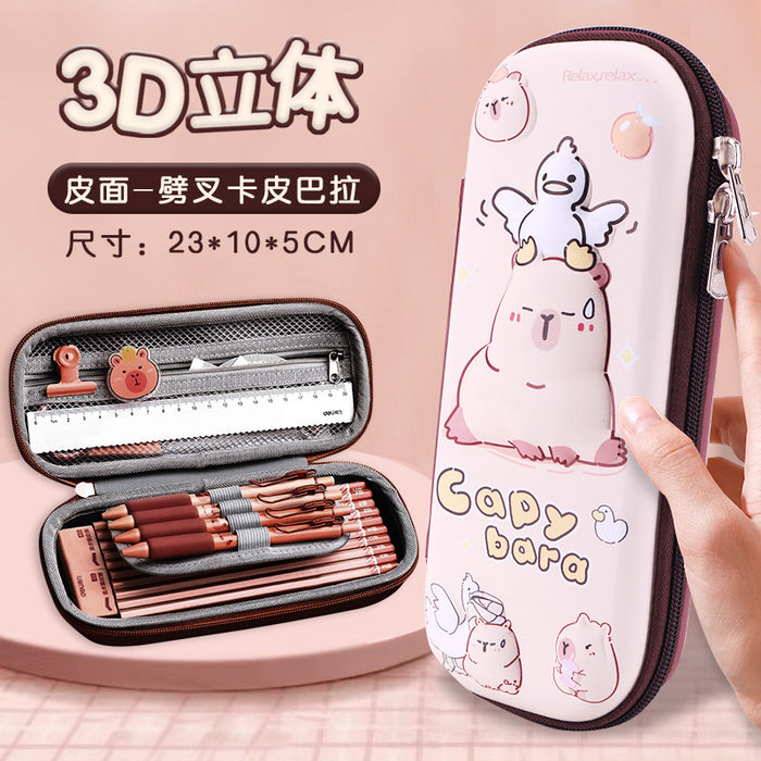 Wholesale Cartoon Pencil Case for Primary School Students Large Capacity Storage