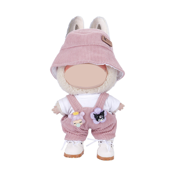 Wholesale Only Clothes Fisherman Hat Intimates Suspenders Set Baby Clothes Vinyl Doll Plush Doll clothes