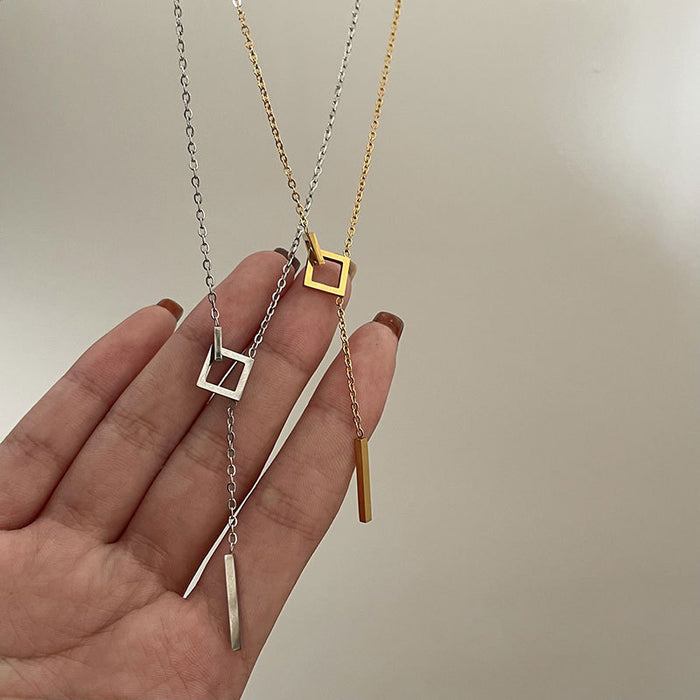 Wholesale Titanium steel necklace  women  sweater chain accessories  long clavicle chain