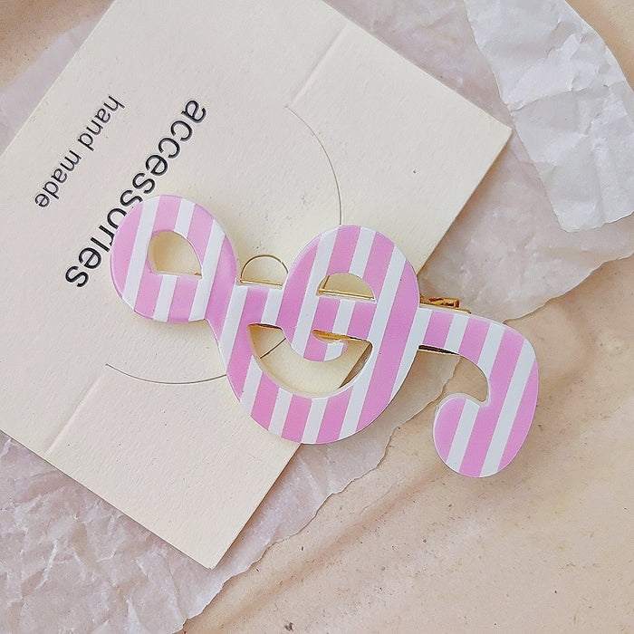 Wholesale Polka dot cartoon musical note acrylic hair clip