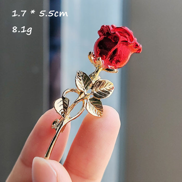 Wholesale flower pearl diamond brooch personalized creative drop oil flower accessories