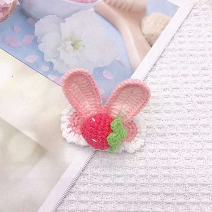 Wholesale  BB Clip Hair Clip Handmade Knitted Cute Headwear  Wool Hair Clip Women