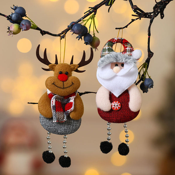 Wholesale Christmas Decoration Products Small Pendant for the Elderly Christmas Tree Accessories Fabric Small Pendant Gifts