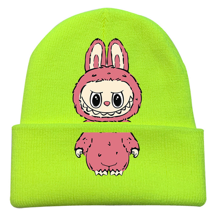 Wholesale   knitted hat autumn and winter new wool hat adult outdoor warm hat cross-border cartoon cold hat