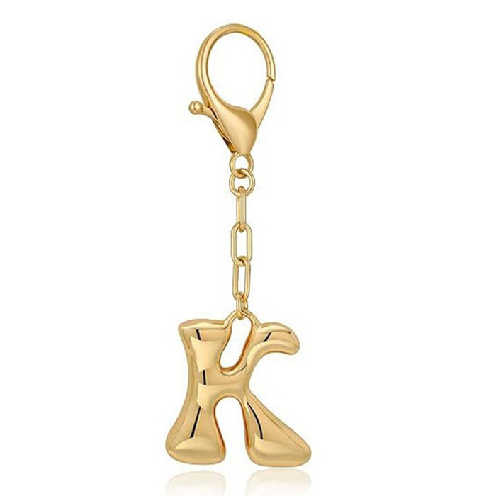 Wholesale 26 Bubble Letter Metal English Letter Keychain