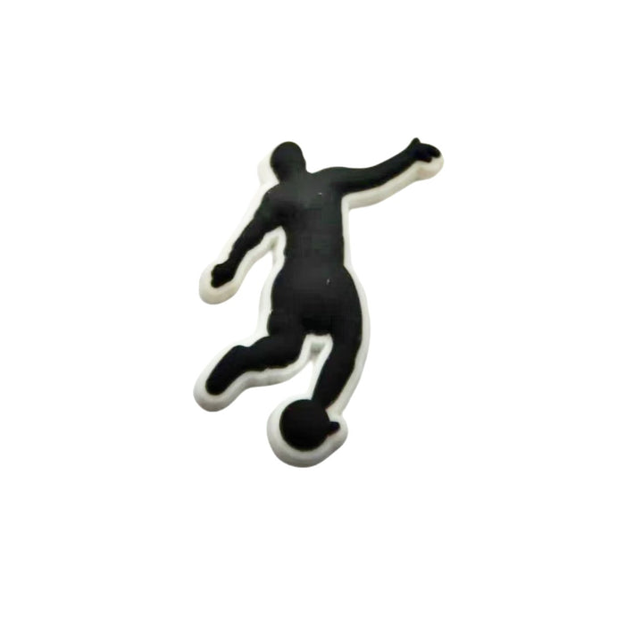 Wholesale Football themed cartoon hole shoes, flower shoe buckles, DIY detachable shoe decoration accessories wholesale PVC soft rubber