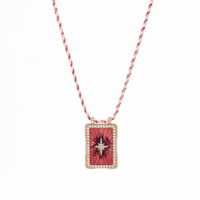 Wholesale Trendy Tarot Card Pendant Necklace Abalone Shell Inlay Copper Electroplated Women S Fashion Jewelry Gift