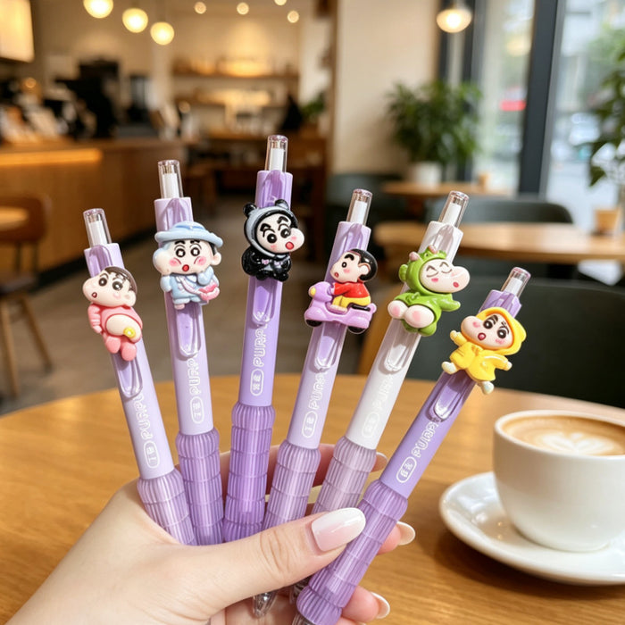 Wholesale Cute Cartoon Soft Grip Black Quick-Drying Gel Ink Pens 0. 5mm ST Tip
