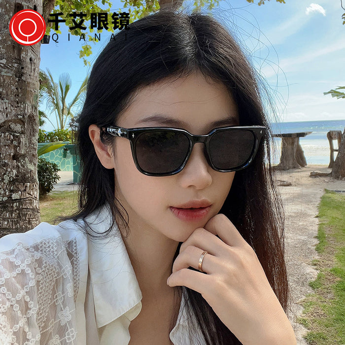 Wholesale Sunglasses, high-end fashion, boxy sunglasses, UV resistant sunshade glasses for outdoor use
