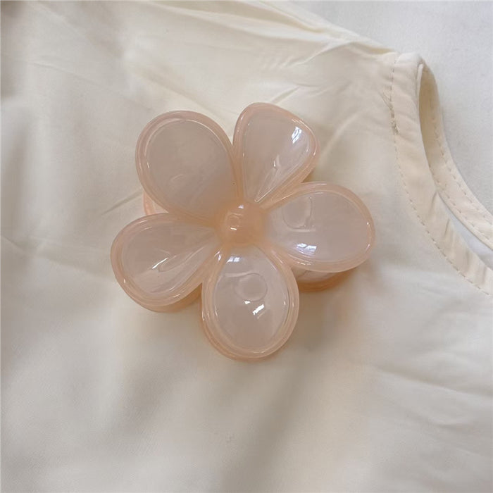 Wholesale Cream Jelly Contrasting Color Flower Hair Clips