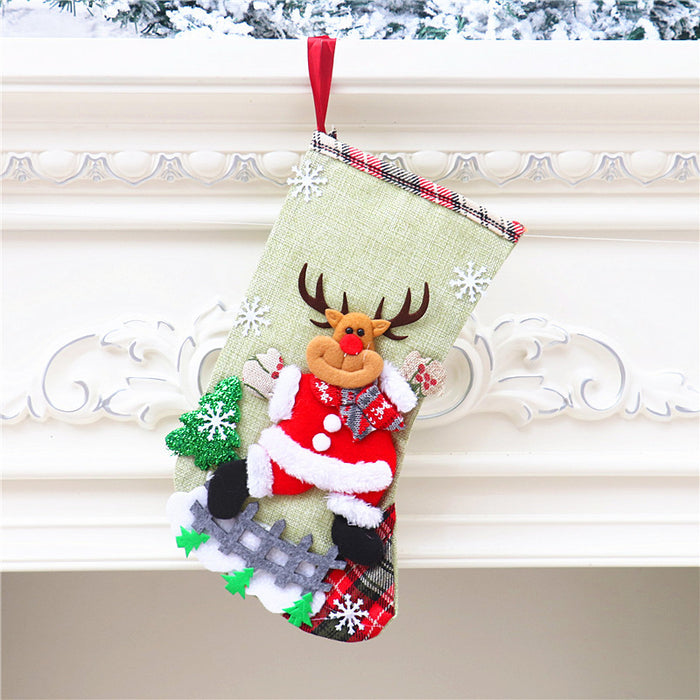 Wholesale Christmas stocking gift bags,  Christmas scene window display pendants,  Christmas decorations,  children' s candy bags