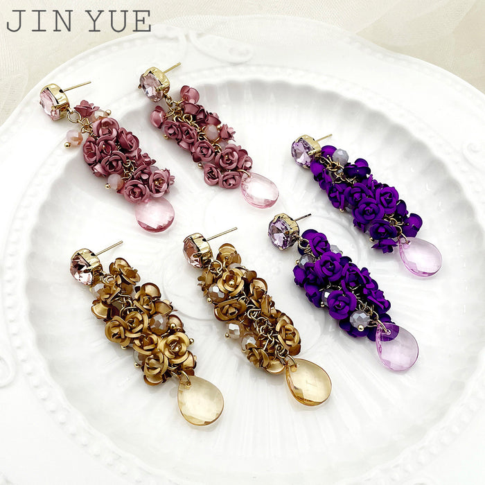 Wholesale Long Vintage Tassel Flower Earrings JDC-ES-Jinyue002