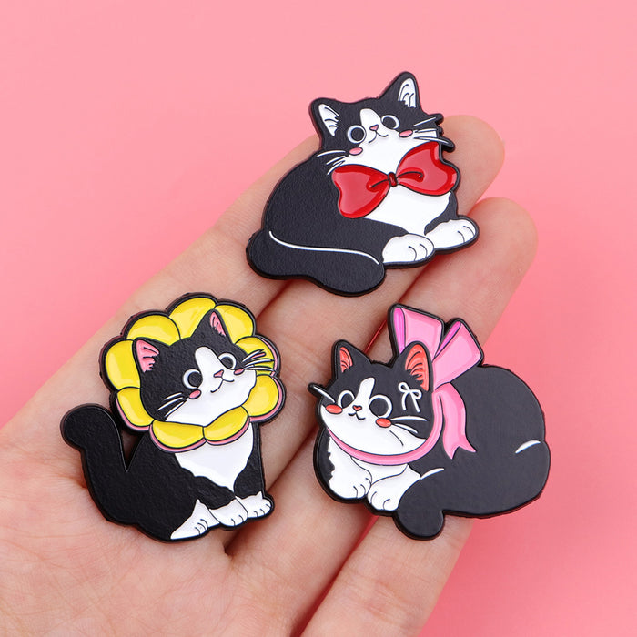 Wholesale Cute black cat brooch badge clothing backpack accessories