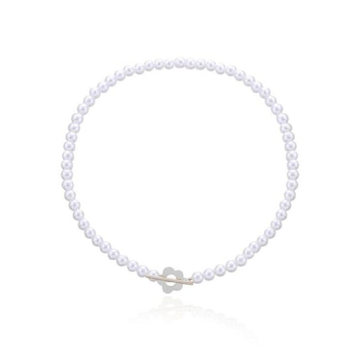 Wholesale New Jewelry Colored Crystal Glass Bead Chain OT Buckle Necklace Neck Chain Collar
