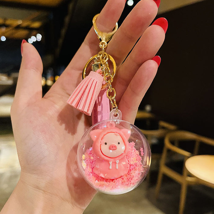 Space space gato muñeca gato llavero de cuero borlas de cuerda jdc-kc-weiy002