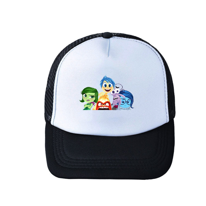 Wholesale Acrylic Cartoon Print Black and White Mesh Cap JDC-FH-WuDuomei010